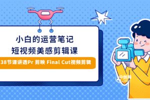 小白的短视频美感剪辑 讲透Pr 剪映 Final Cut(手机/电脑通用)38节课+素材库