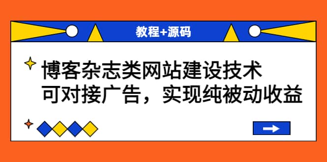 博客杂志类网站建设技术，可对接广告，实现纯被动收益（教程 源码）