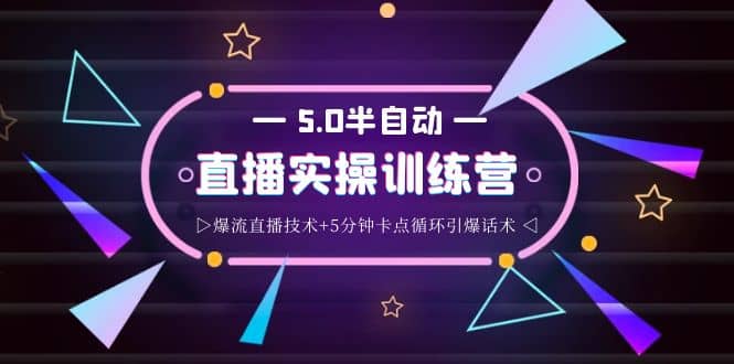 蚂蚁·5.0半自动直播2345打法，半自动爆流直播技术 5分钟卡点循环引爆话术