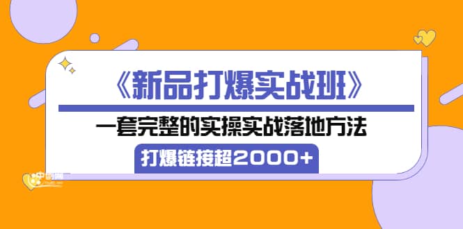 《新品打爆实战班》一套完整的实操实战落地方法，打爆链接超2000 （38节课)