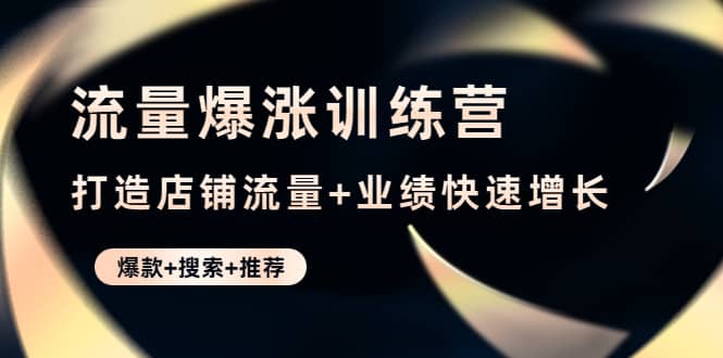 流量爆涨训练营：打造店铺流量 业绩快速增长 (爆款 搜索 推荐)