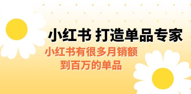 暮沉：小红书电商—打造单品专家，帮你解锁小红书那些能月销百万的单品