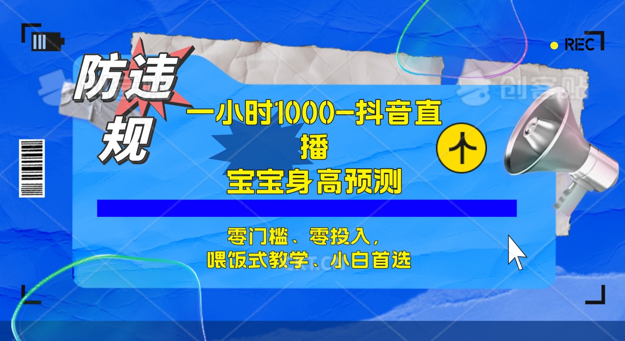 抖音直播项目：QQ估值和宝宝身高预测，喂饭级教学，持续变现方式揭秘—暮沉资源站