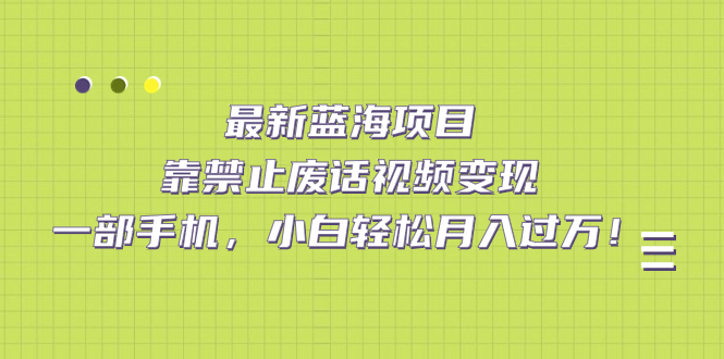 短视频网创项目拆解：禁止废话视频，最新蓝海项目—暮沉资源站