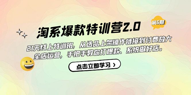 淘系爆款特训营2.0：全店运营打爆款，从选品到付费放大的爆款秘诀—暮沉资源站