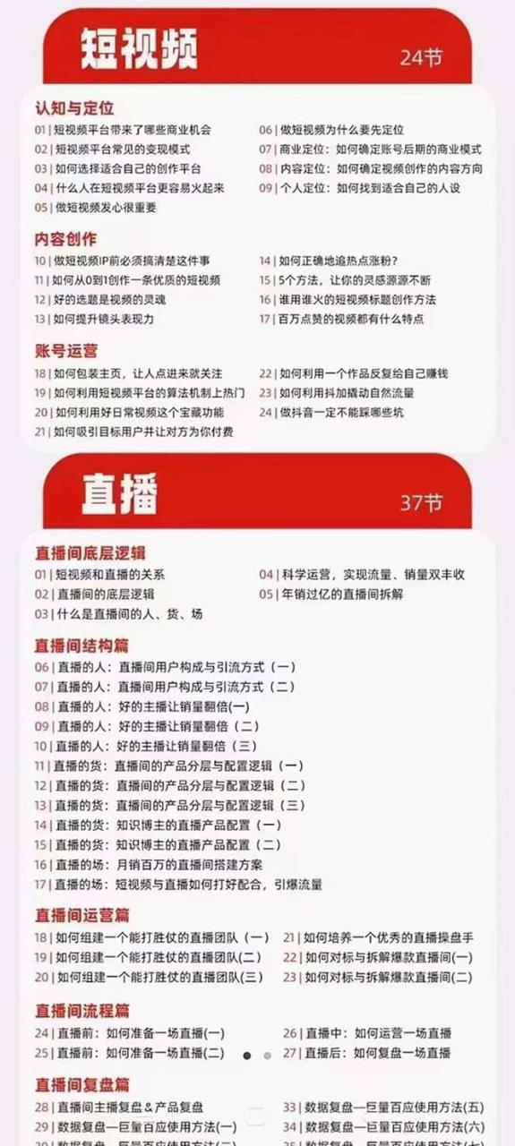 网红校长短视频IP变现通关秘籍：直播+产品+私域篇—暮沉资源站