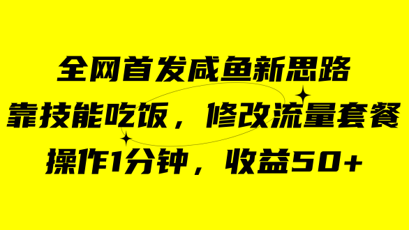 闲鱼冷门新玩法，利用信息差，轻松赚取纯利润：帮助低费用套餐用户需求