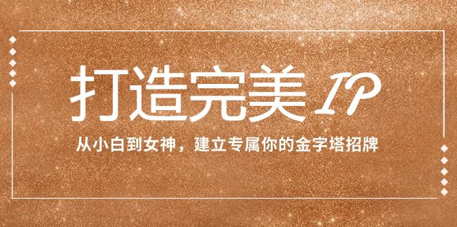 打造完美IP、塑造独特个人品牌形象，建立专属你的金字塔招牌（15节课）