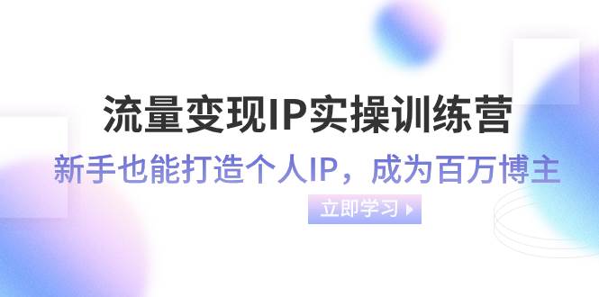 流量变现-IP实操训练营：新手也能打造个人IP，成为百万博主（46节课）—暮沉资源站