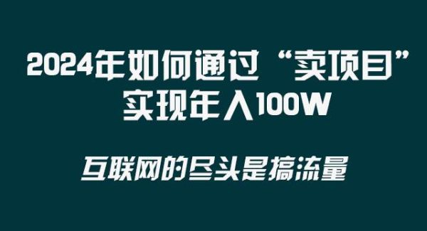 互联网创业：2024年如何通过“卖项目”实现年入100W—暮沉资源站