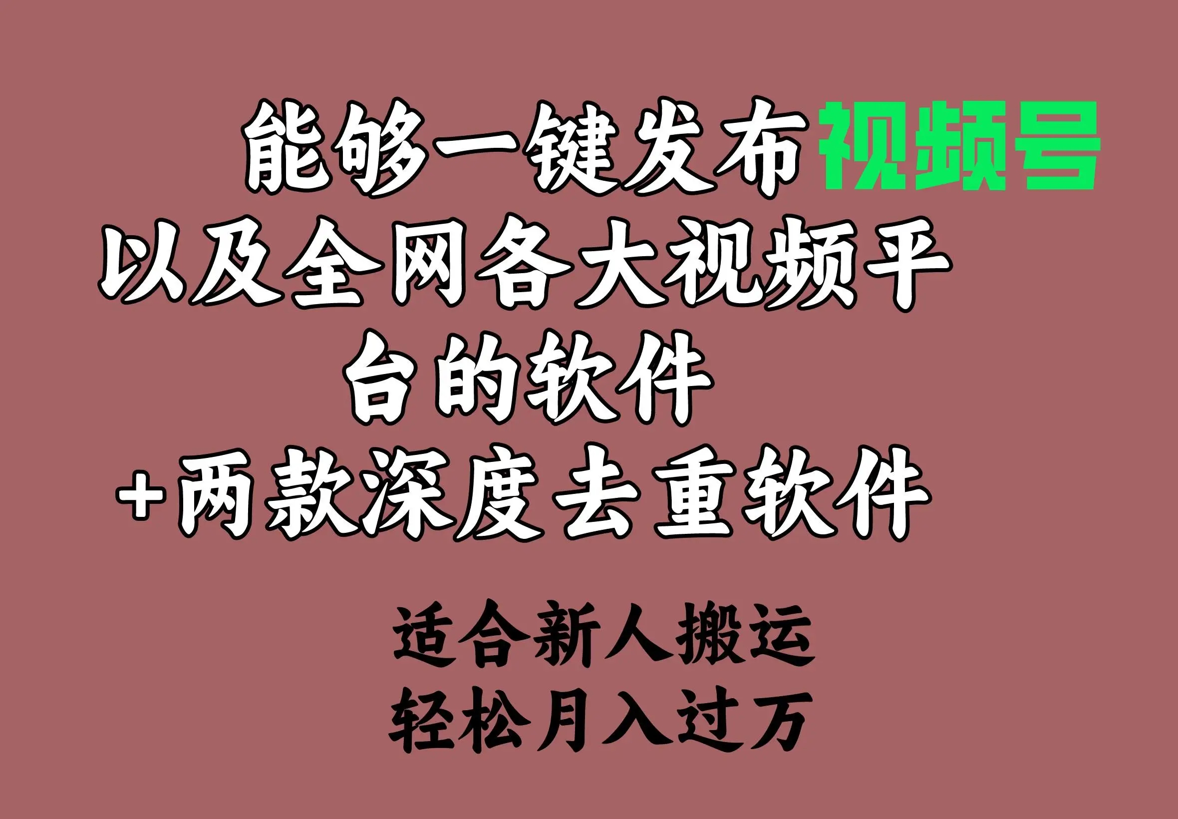 一键发布视频至全平台：含两款深度去重工具，矩阵操作工具+去重技巧分享