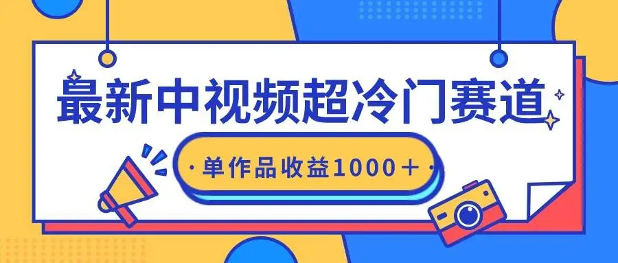 中视频伙伴计划冷门赛道：小众视频赛道，单条收益破千攻略轻松原创赚1000+