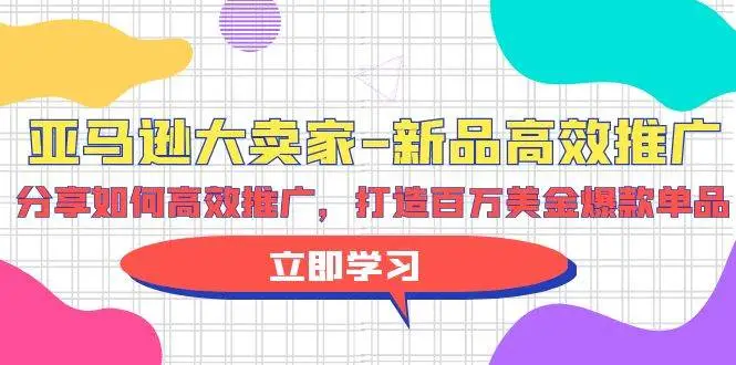 亚马逊 大卖家-新品高效推广，分享如何高效推广，打造百万美金爆款单品