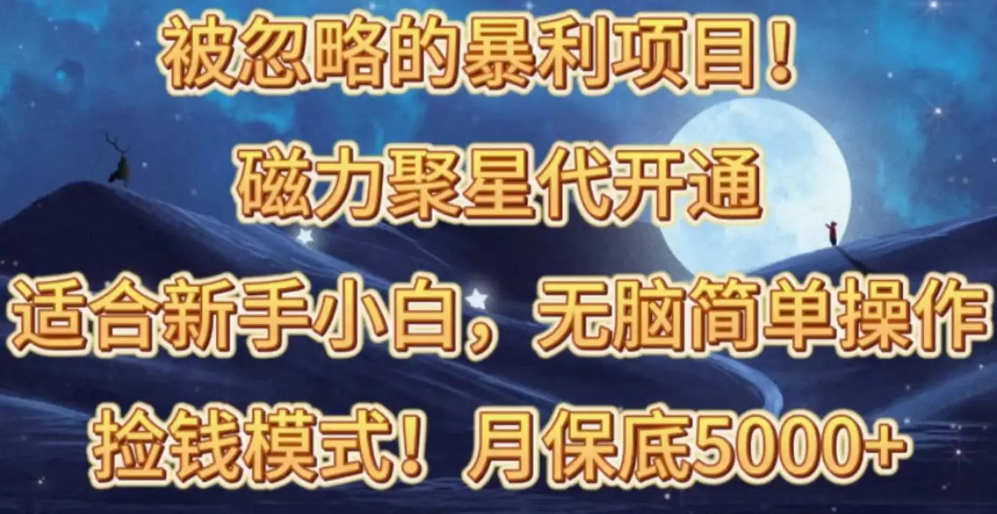 快手磁力聚星代开通用二维码售卖教程：月入五六千的暴利项目