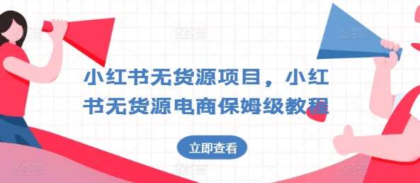 小红书无货源电商项目教程：店铺运营完整操作指南，从选品到上架