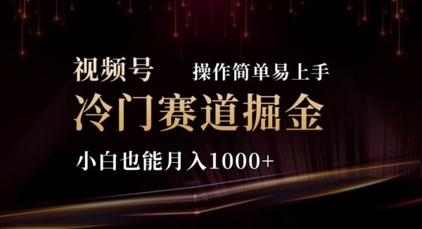 2024视频号三国冷门赛道掘金，操作简单轻松上手，小白也能月入1000+