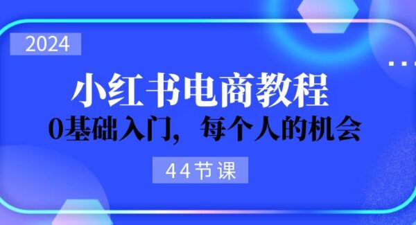 2024从0-1学习小红书电商，0基础入门，每个人的机会（45节）