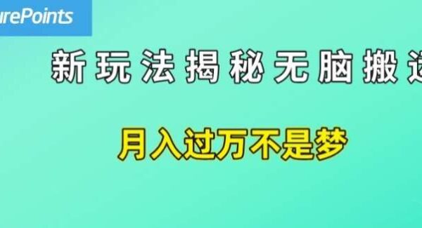 简单操作，每天50美元收入，搬运就是赚钱的秘诀