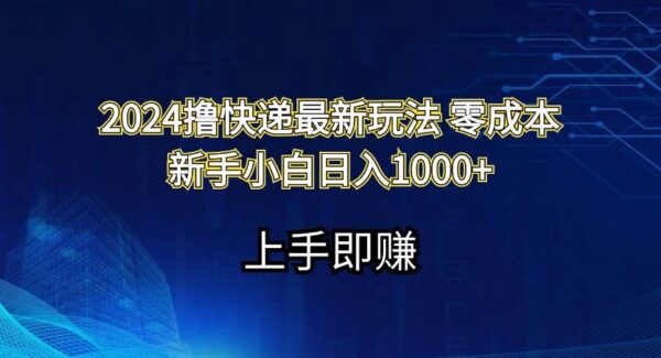 2024撸快递最新玩法零成本新手小白日入1000+