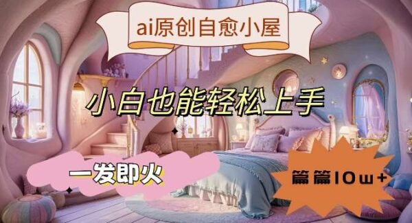 ai原创治愈小屋，小白也能轻松上手，一发即火，篇篇10w+