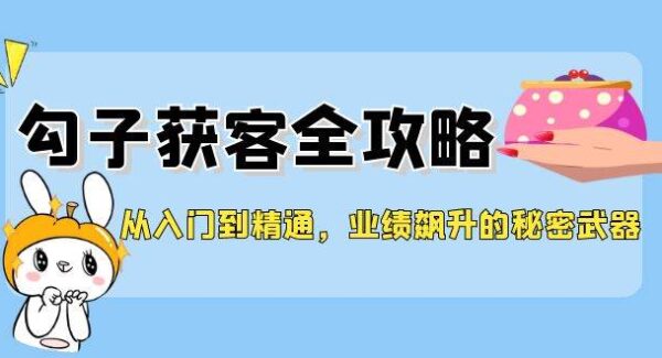 从入门到精通，钩子获客全攻略，业绩飙升的秘密武器