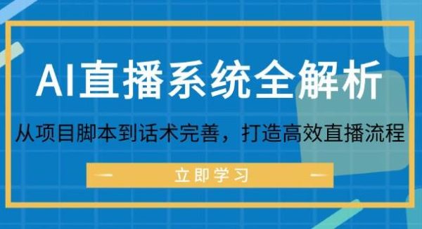 AI直播系统全解析：从项目脚本到话术完善，打造高效直播流程