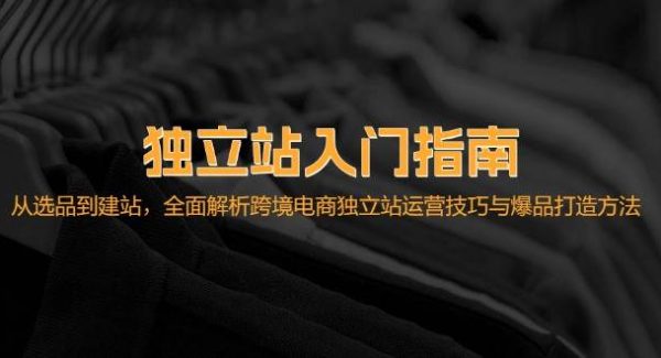 独立站入门指南：从选品到建站，全面解析跨境电商独立站运营技巧与爆品…