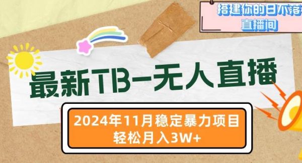 最新TB-无人直播 11月最新，打造你的日不落直播间，轻松月入3W+