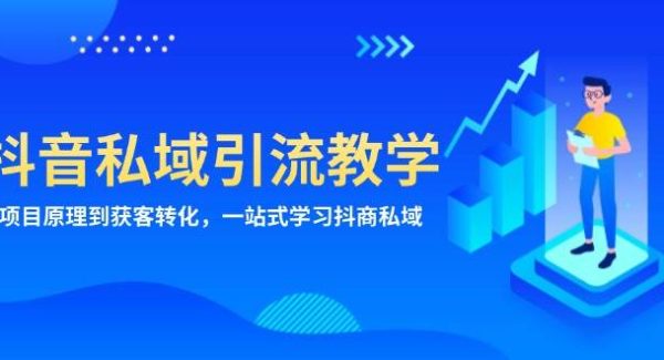 抖音私域引流教学：从项目原理到获客转化，一站式学习抖商 私域