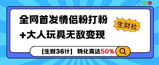 【生财36计】全网首发情侣粉打粉+大人玩具无敌变现