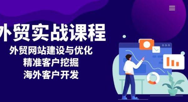 外贸实战课程：外贸网站建设与优化，精准客户挖掘，海外客户开发