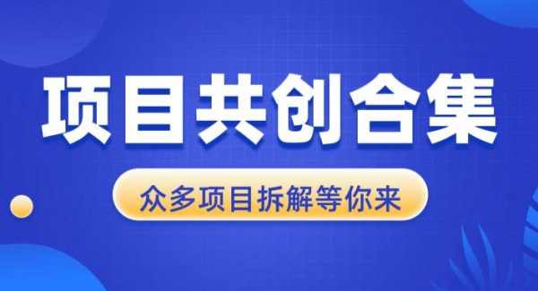 项目共创合集，从0-1全过程拆解，让你迅速找到适合自已的项目