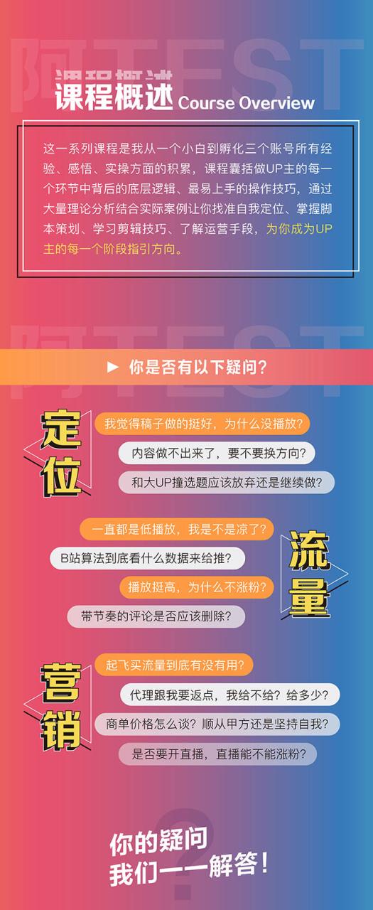 百万粉丝UP主独家秘诀：冷启动+爆款打造+涨粉变现 2个月12W粉（21节视频课)