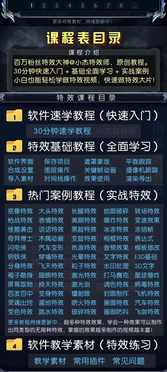 1000w粉丝大佬的特效课·从零快速学特效视频，快速入门（软件+教程+素材）